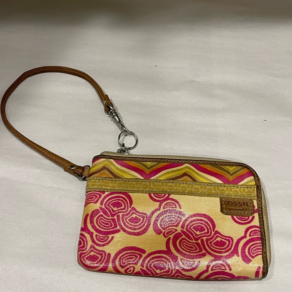 Fossil Key-Per Zippered Wristlet - image 1